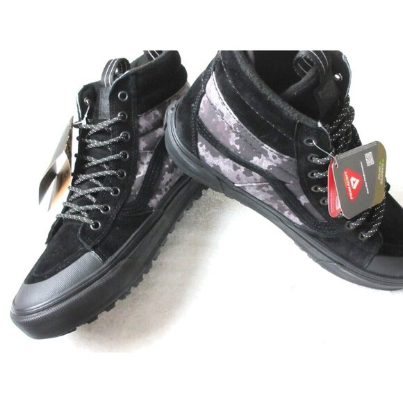 Vans Women's Sk8-Hi MTE-2 All Weather Boots Black Grey Camouflage Size 8.5 NIB - Picture 2 of 5